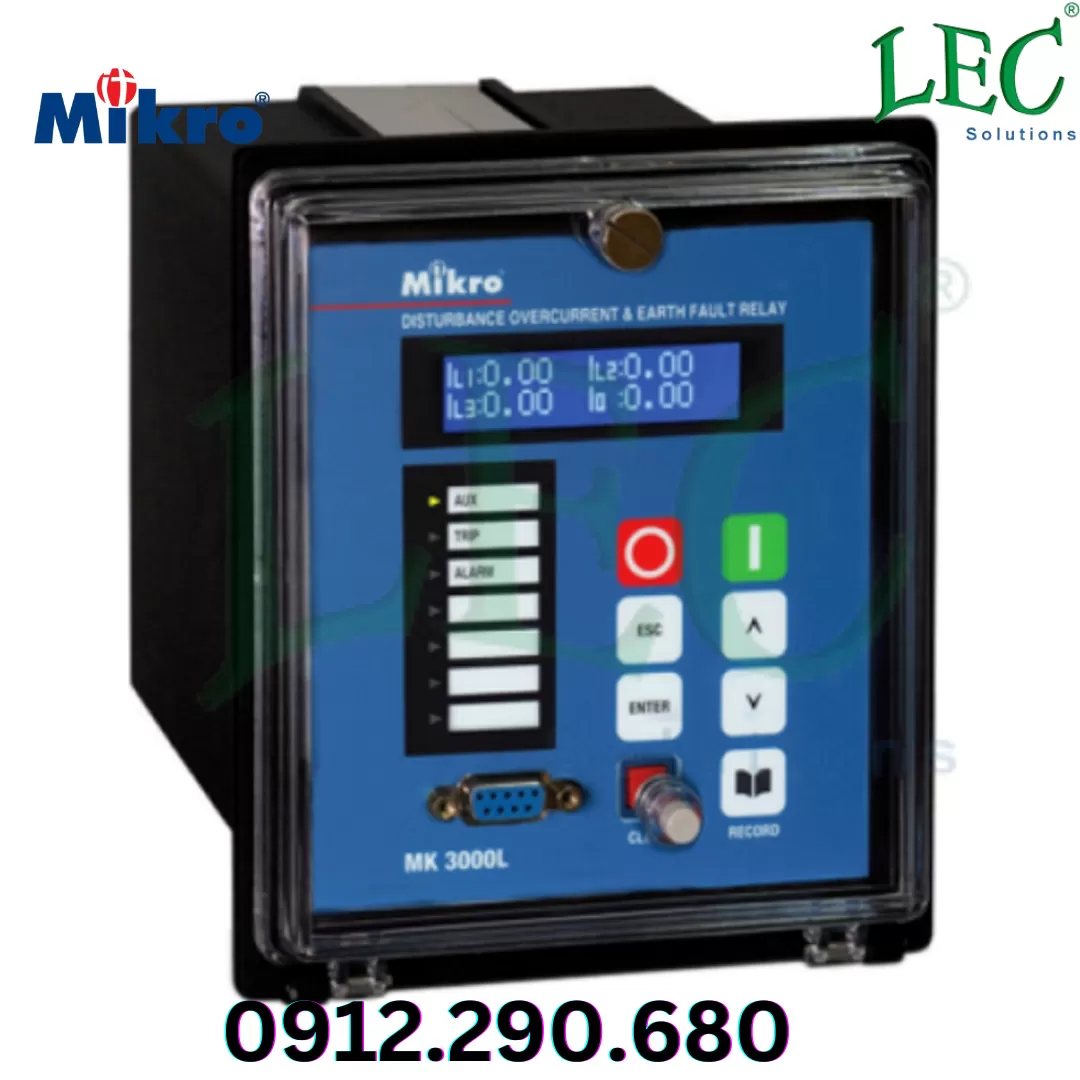 Rơ le bảo vệ quá dòng và chạm đất Mikro MK3000L-240AD