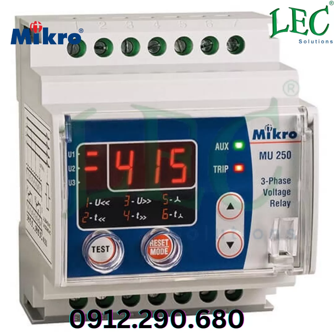Rơ le bảo vệ điện áp Mikro MU250-415V