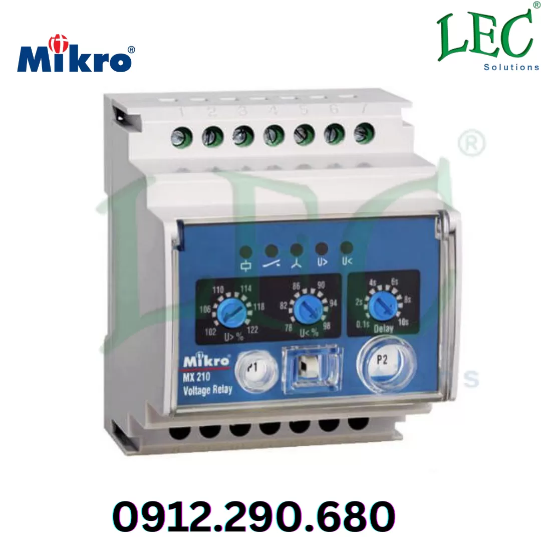 Rơ le bảo vệ điện áp Mikro MX210-415V