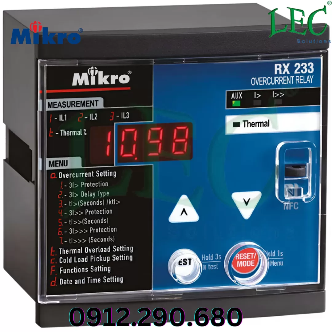 Rơ le bảo vệ chạm đất Mikro RX233-230A