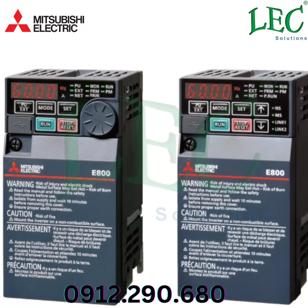 Biến tần Mitsubishi FR-E810W-0.75K-1 1P 100V 0.75kW