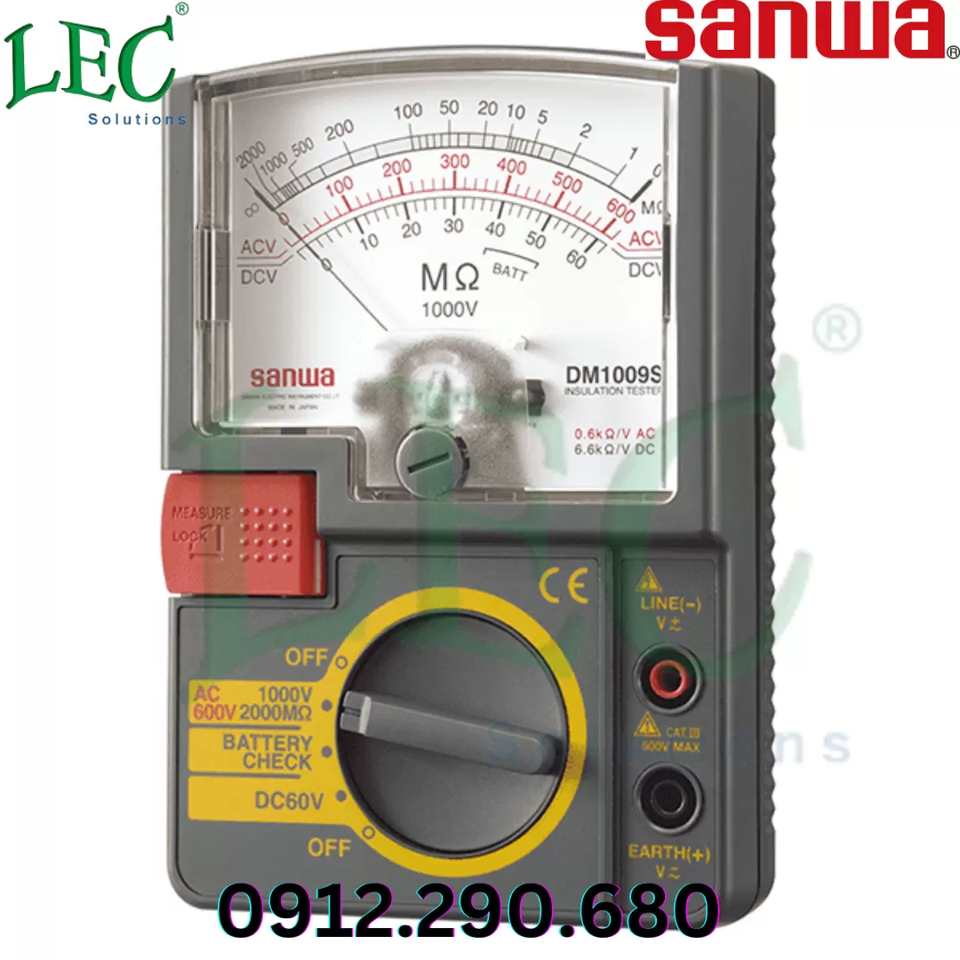 Máy đo điện trở cách điện sanwa DM1009S