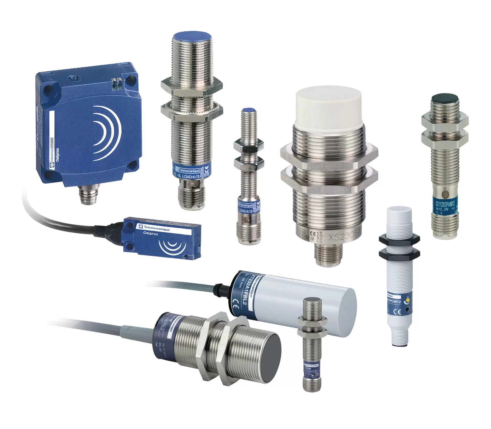 XS4P18MB230 - Cảm biến cảm ứng XS4 M18, L62mm, PPS, Sn8mm, 24...240VAC/DC, cáp 2 m