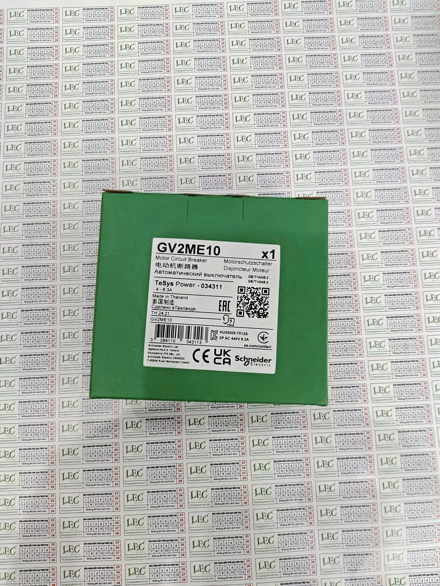 Cầu Dao Bảo Vệ Động Cơ GV2ME10 - 3P 4.0-6.3A