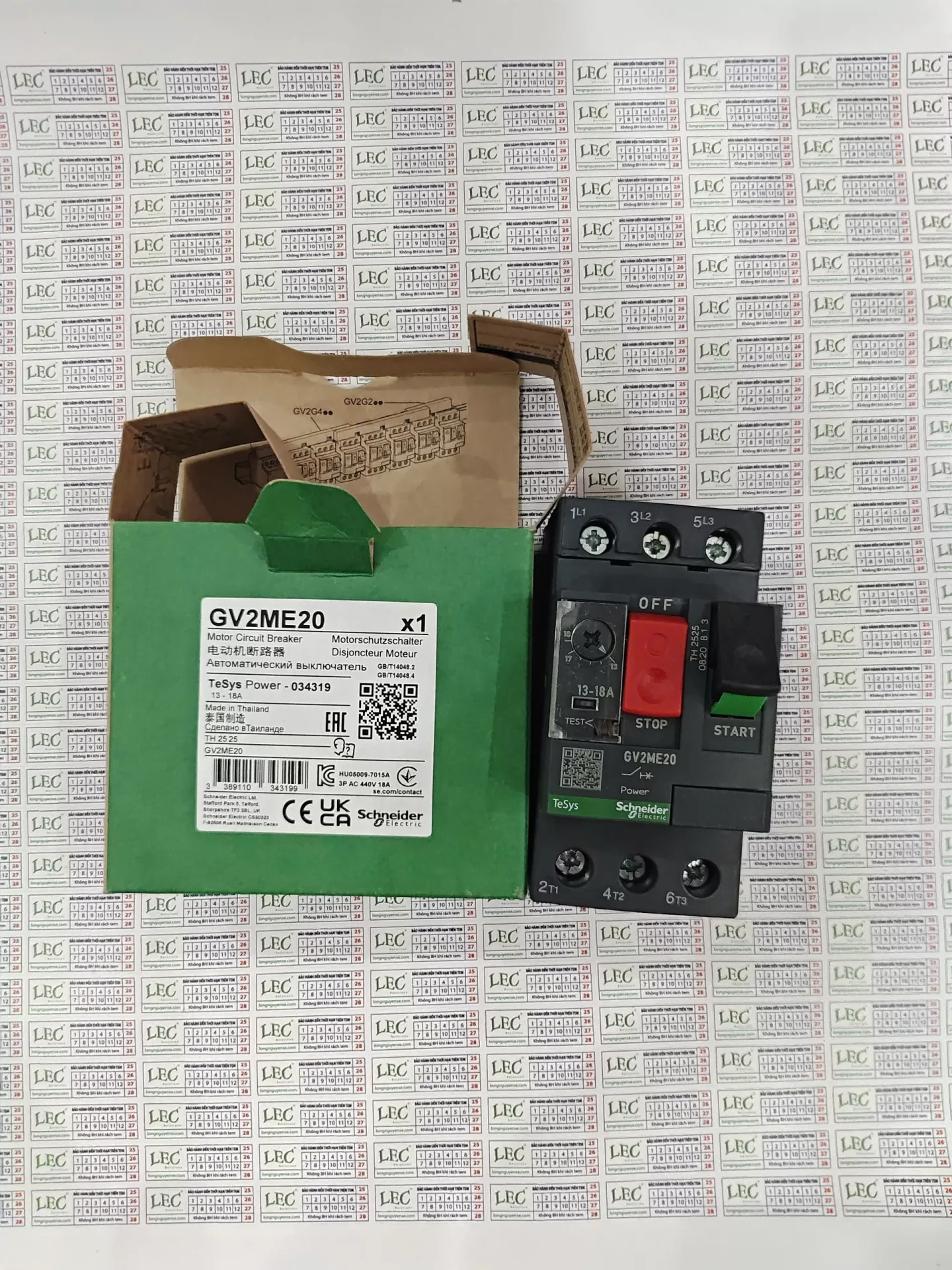 Cầu Dao Bảo Vệ Động Cơ GV2ME20 - 3P 13-18A