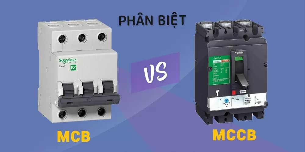MCB VÀ MCCB khác nhau như nào ?? Cách phân biệt