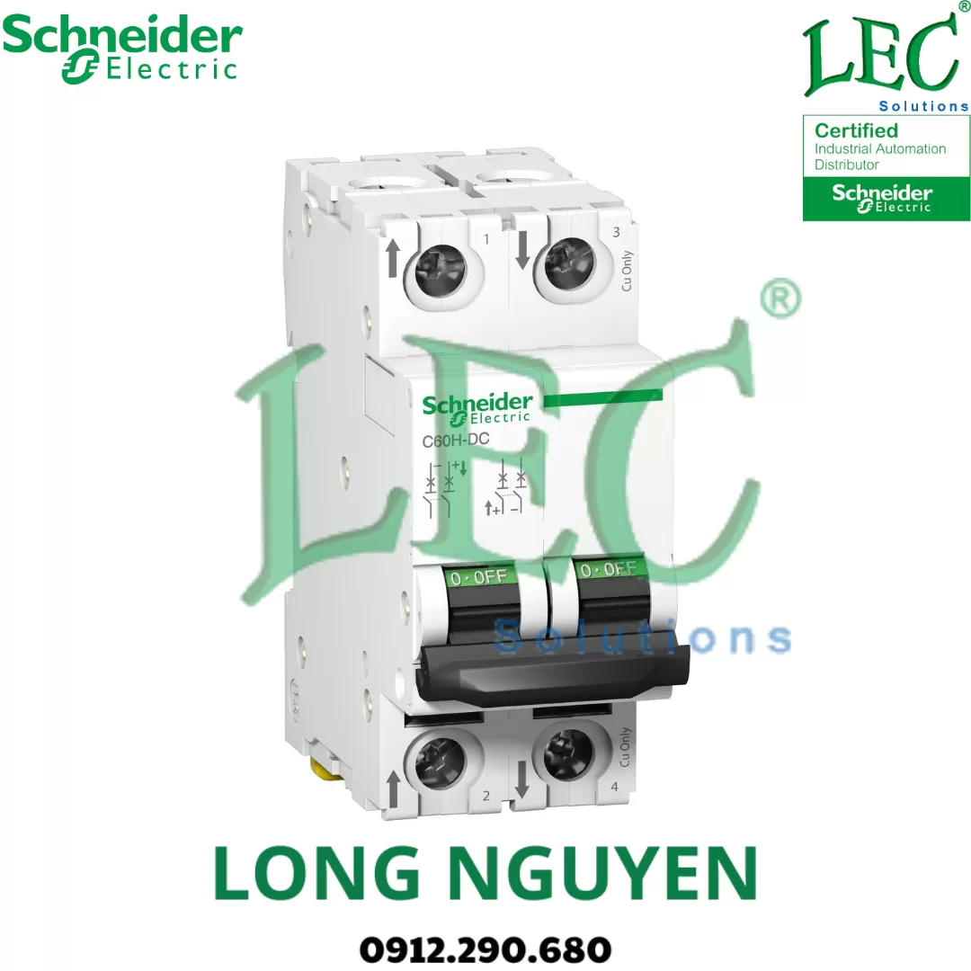 Aptomat MCB A9N61526 - C60H-DC 500Vdc 6A 2P C
