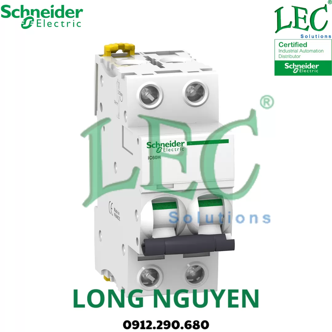A9F84263 - Cầu dao tự động (MCB) Acti9 iC60H 2P 63A 10kA C