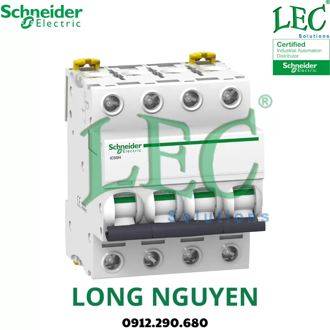 A9F84406 - Cầu dao tự động (MCB) Acti9 iC60H 4P 6A 10kA C