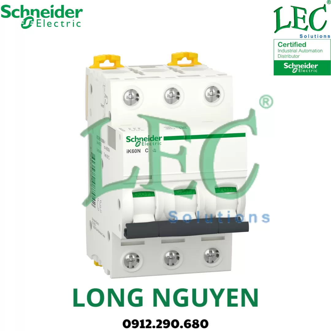 A9K24340 - Cầu dao tự động (MCB) Acti9 iK60N 3P 40A 6kA C