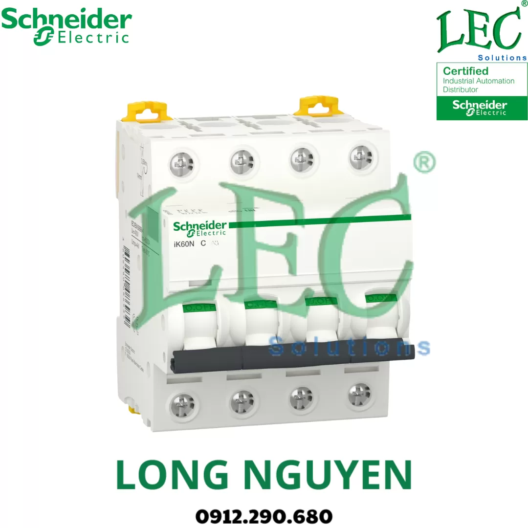 A9K24463 - Cầu dao tự động (MCB) Acti9 iK60N 4P 63A 6kA C