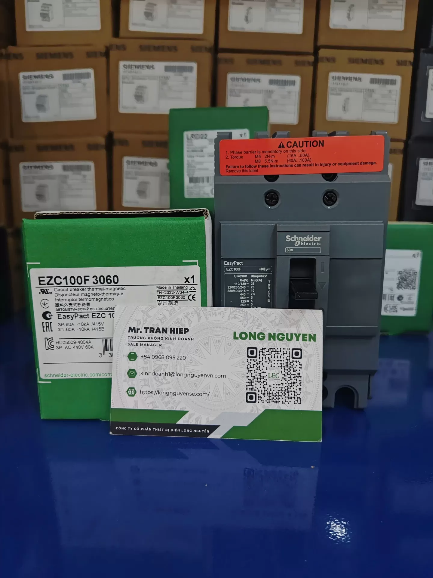 Cầu dao tự động MCCB EZC100F3060 - 3P 60A 10kA