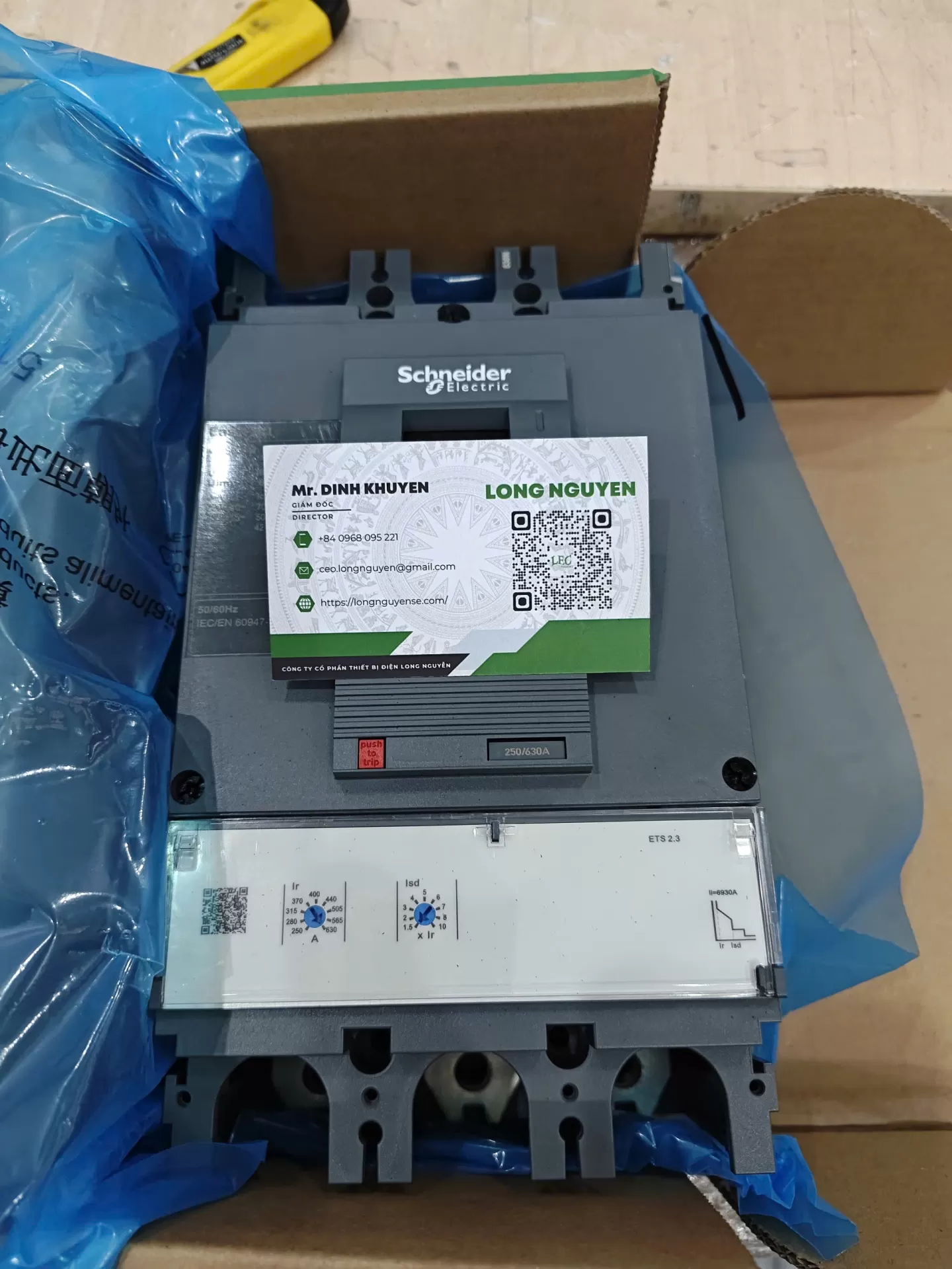 MCCB Easypact Schneider LV563510 CVS630N 3P 630A ETS 2.3 50kA