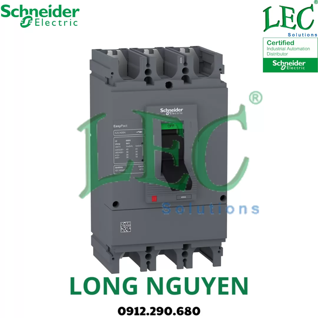 MCCB Schneider EZC630N3630N 3P 630A 50kA