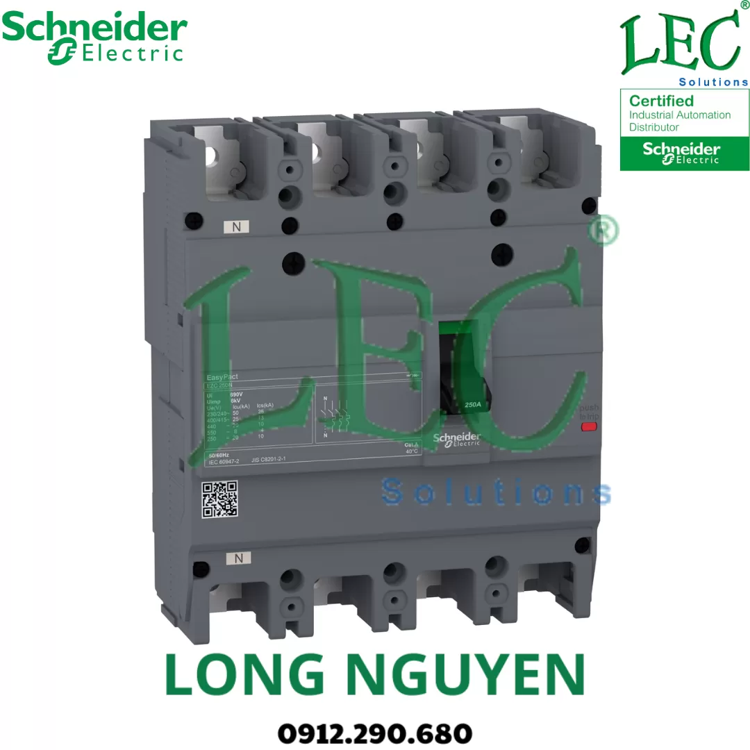 Cầu dao tự động MCCB EZC250N4250 - 4P 250A 25kA