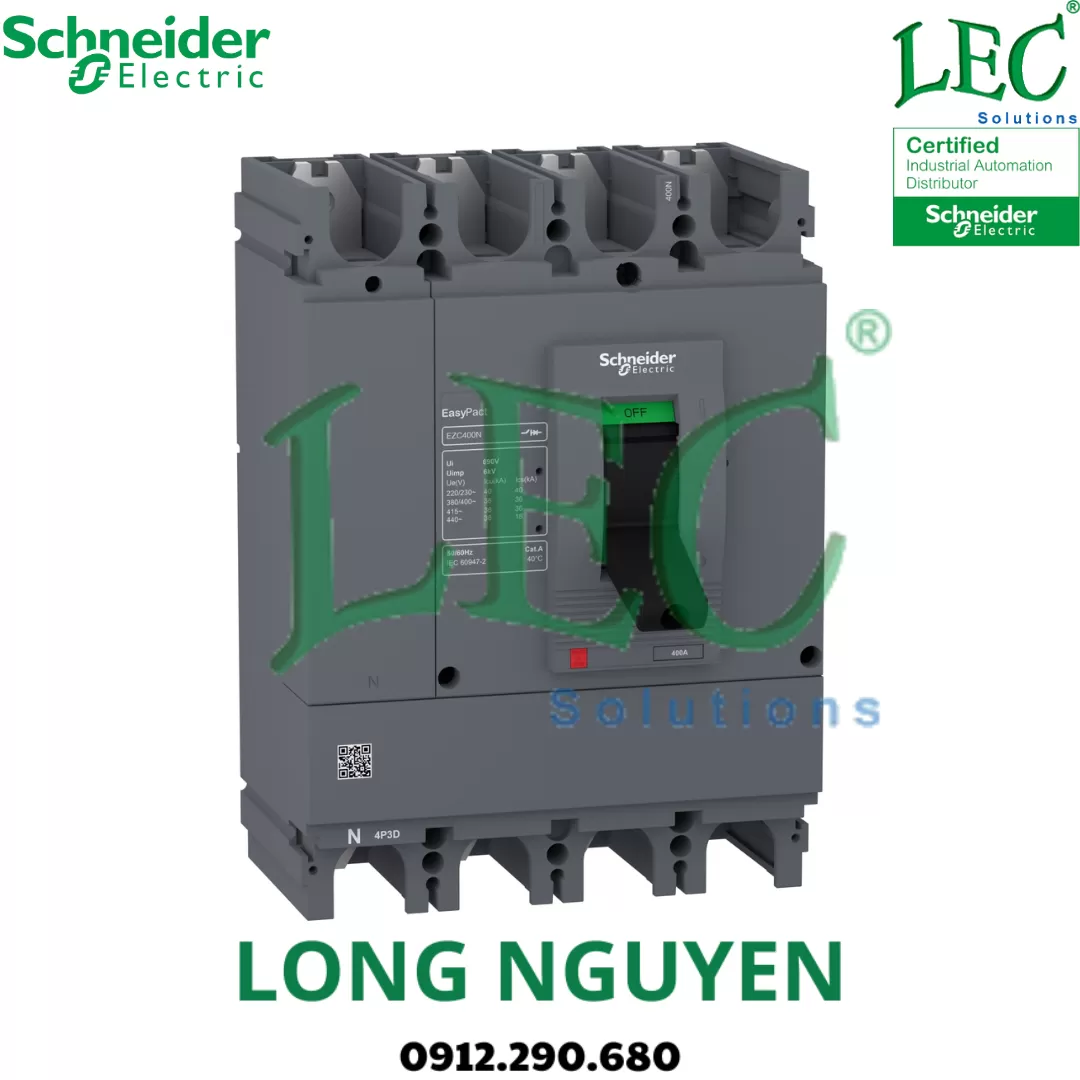 MCCB Schneider EZC630H4630N 4P 630A 70KA