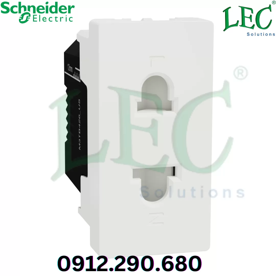 M3TS426US_WE Hạt ổ cắm đơn 2 chấu size S Miluz E