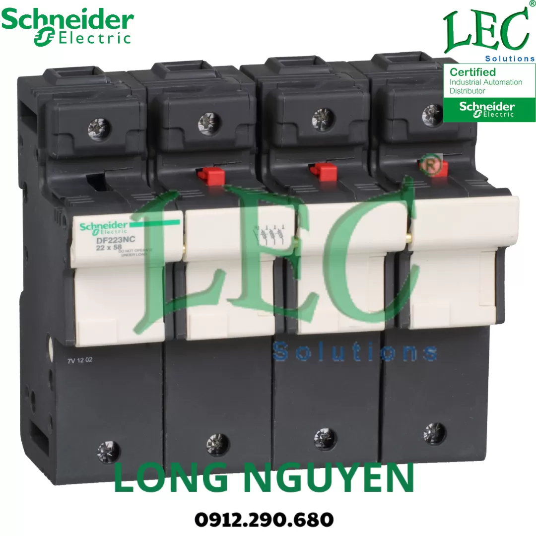 Vỏ Cầu chì DF102 2P 32A FOR FUSE 10 X 38 MM
