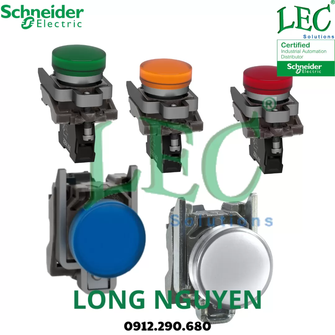 XB4BV31 - Đèn báo màu trắng 110…120VAC