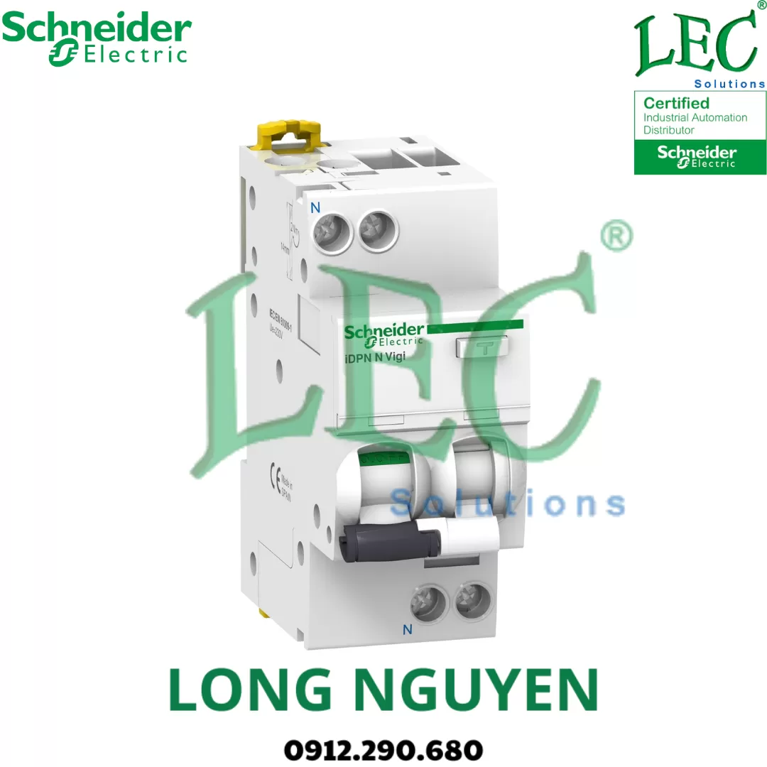 A9D31625 - Cầu dao chống rò, chống quá tải (RCBO) iDPN N Vigi 1P+N 25A 30mA