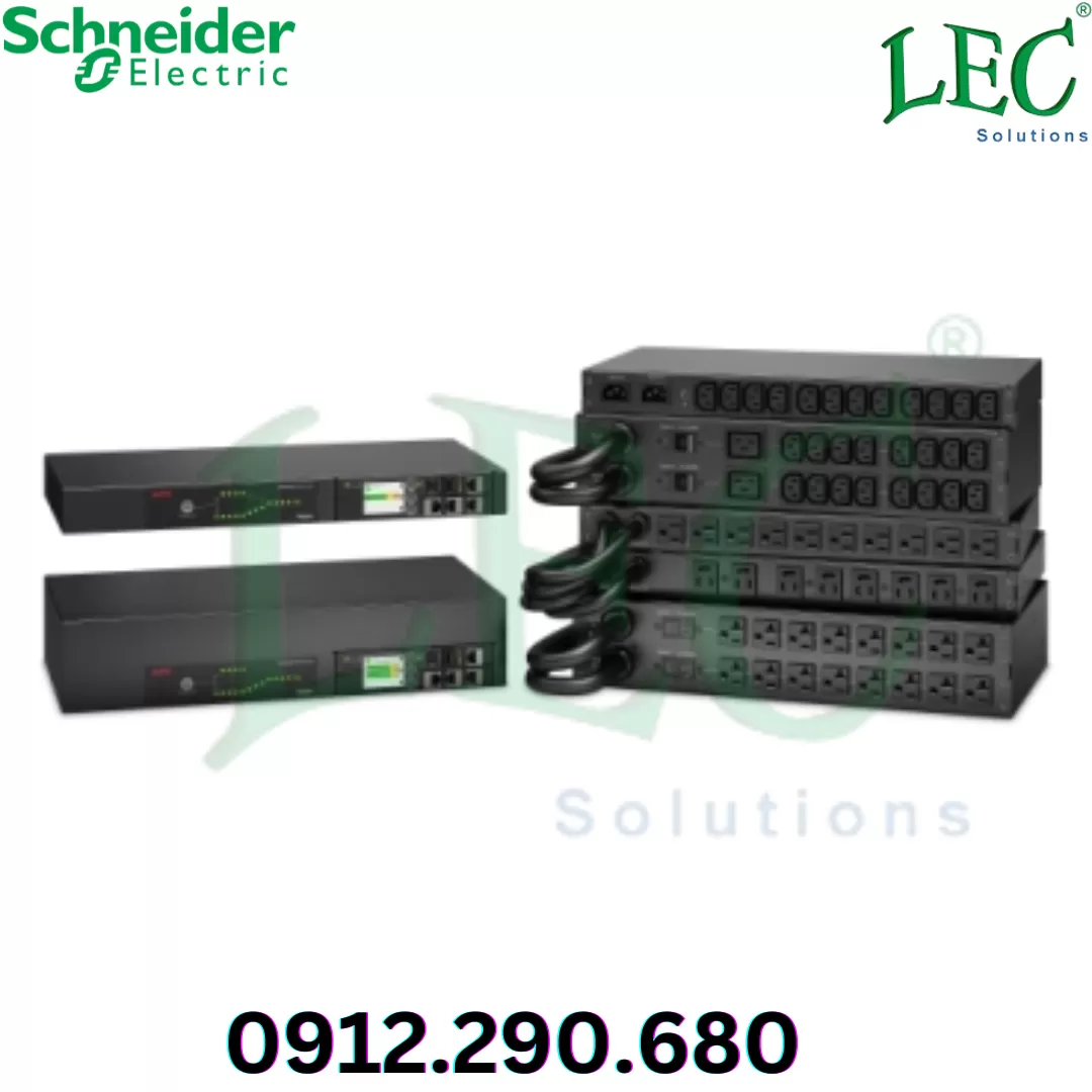 Bộ chuyển nguồn APC Schneider AP4433A 1U, 12A, 208V , C14 IN, 12 C13 OUT, 50/60Hz.