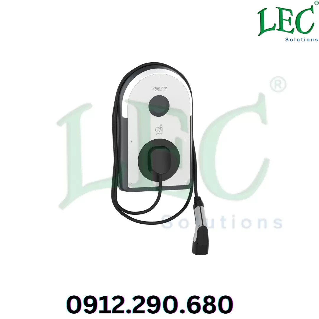 Trạm sạc, EVlink Pro AC/AC Metal, 11kW, 16A, 3P+N, cáp đi kèm T2, RDC-DD 6mA, RCD Asi 30mA, MNx aux.