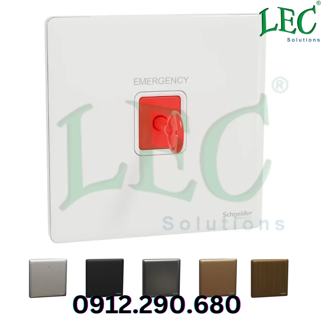 Công tắc nút báo động, Unica X, có khóa Reset, Đồng thau cổ