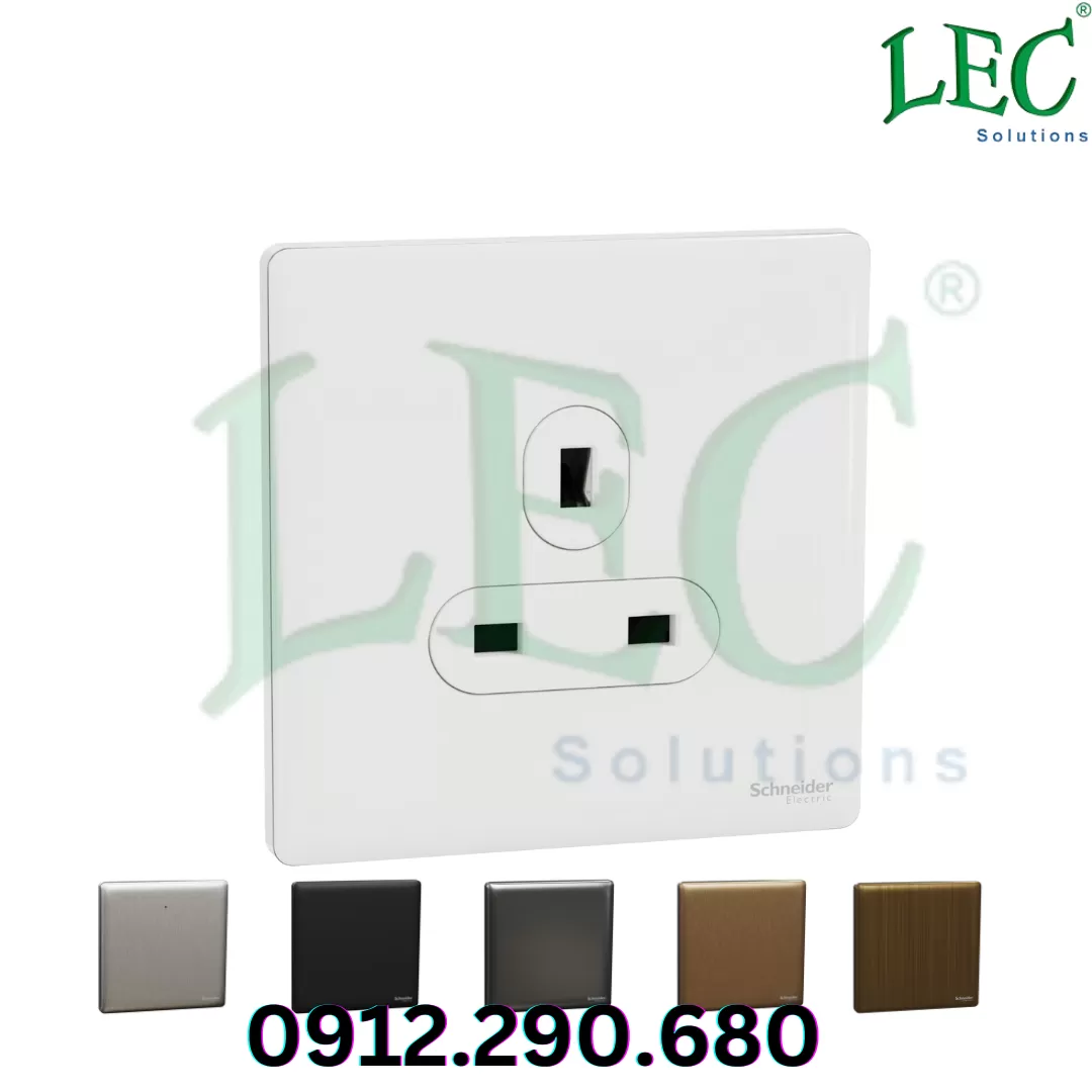 Ổ cắm 3 chân kiểu Anh, Unica X, 13A, Trắng