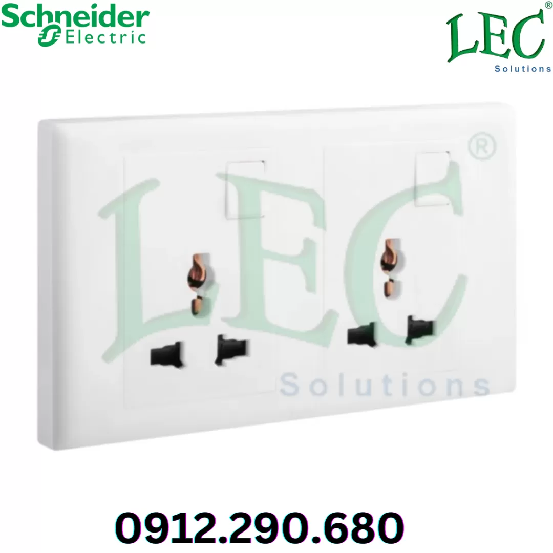 KBNT25_IS_WE Bộ ổ cắm Vivace E đôi đa năng 16A có công tắc Vivace E