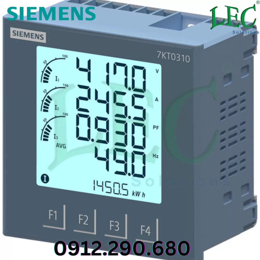 Đồng hồ đo đa chức năng LCD, Cl 1, Modbus RS485, % THDi/ THDv