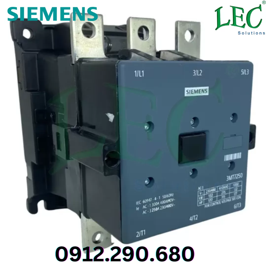 Khởi động từ 3MT7250-7AA00-0AN2 3P 250A  coil 220VAC