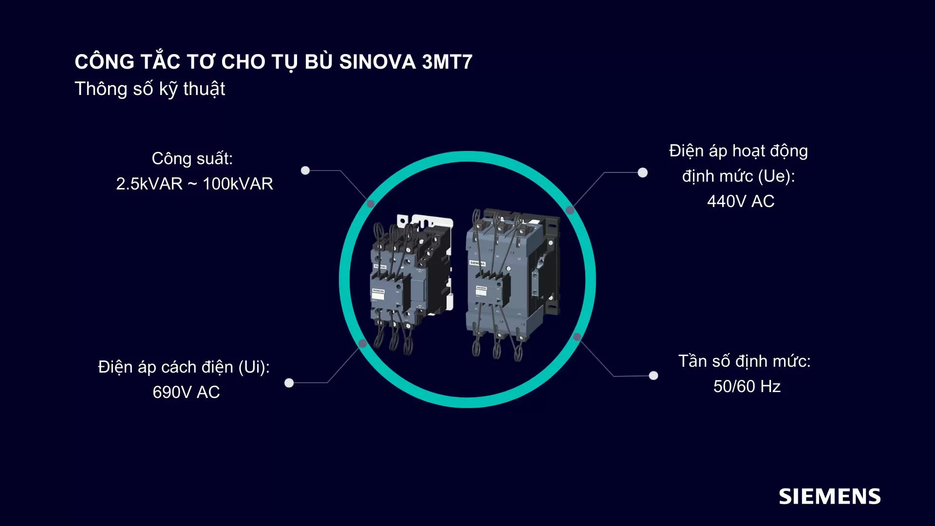 Giới thiệu sản phẩm – Siemens Sinova Contactor 3MT7