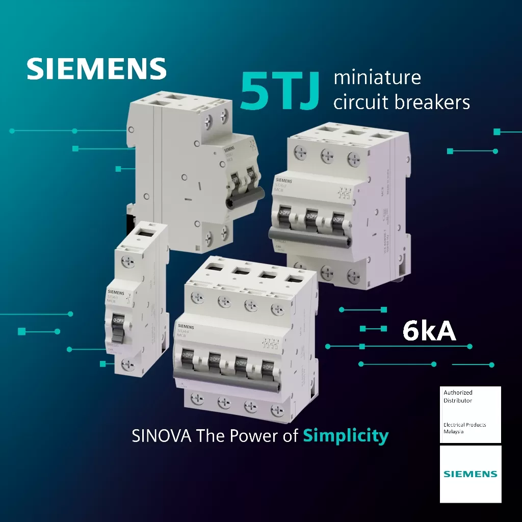 Cầu dao tự động MCB Siemens SINOVA 5TJ – Giải pháp bảo vệ mạch điện thông minh, an toàn & tiết kiệm