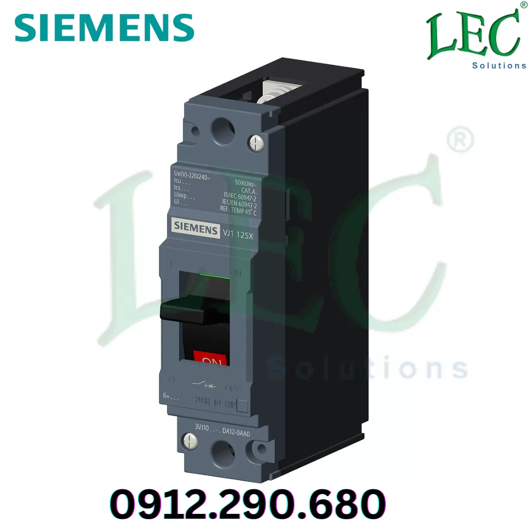 MCCB 3VJ10 1P 100A 10kA Fixed Siemens