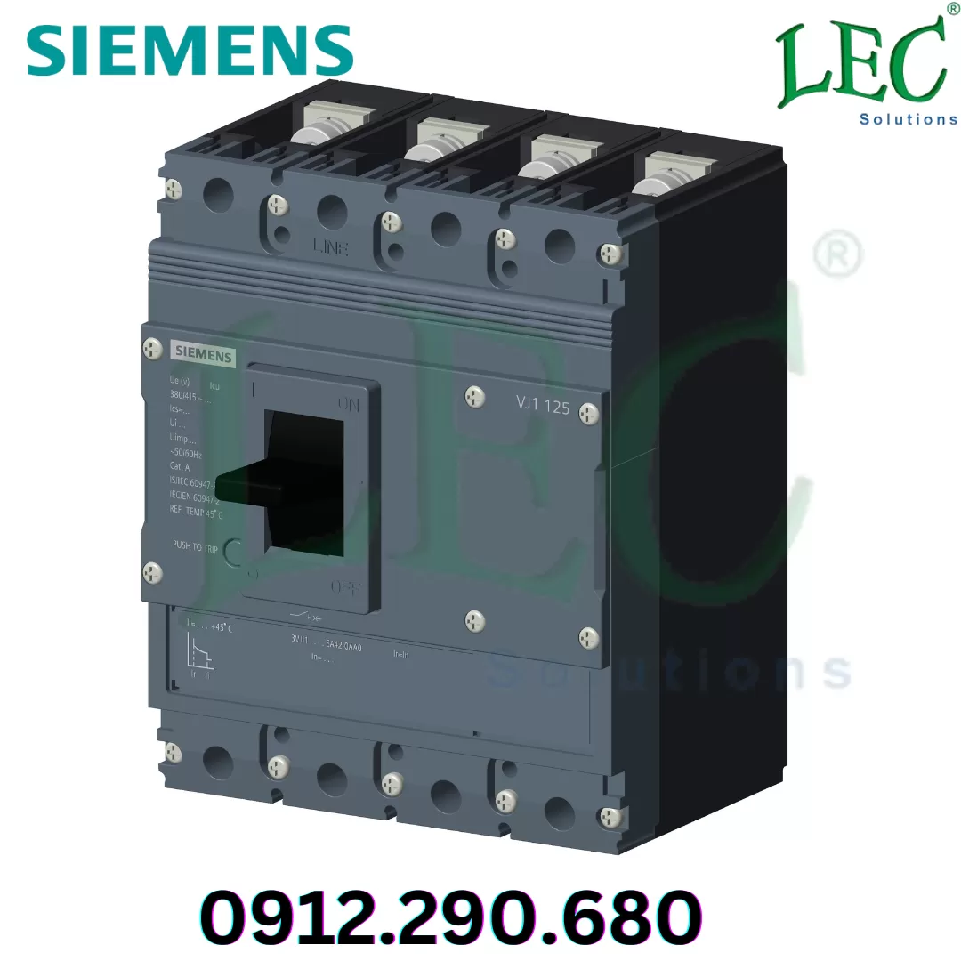 MCCB 3VJ11 4P 125A 55kA Adj Siemens