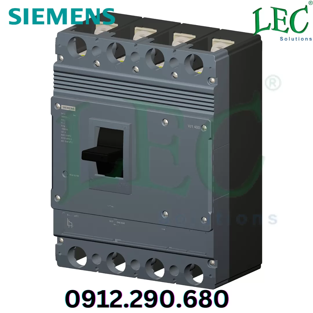 MCCB 3VJ13 4P 400A 55kA Adj Siemens