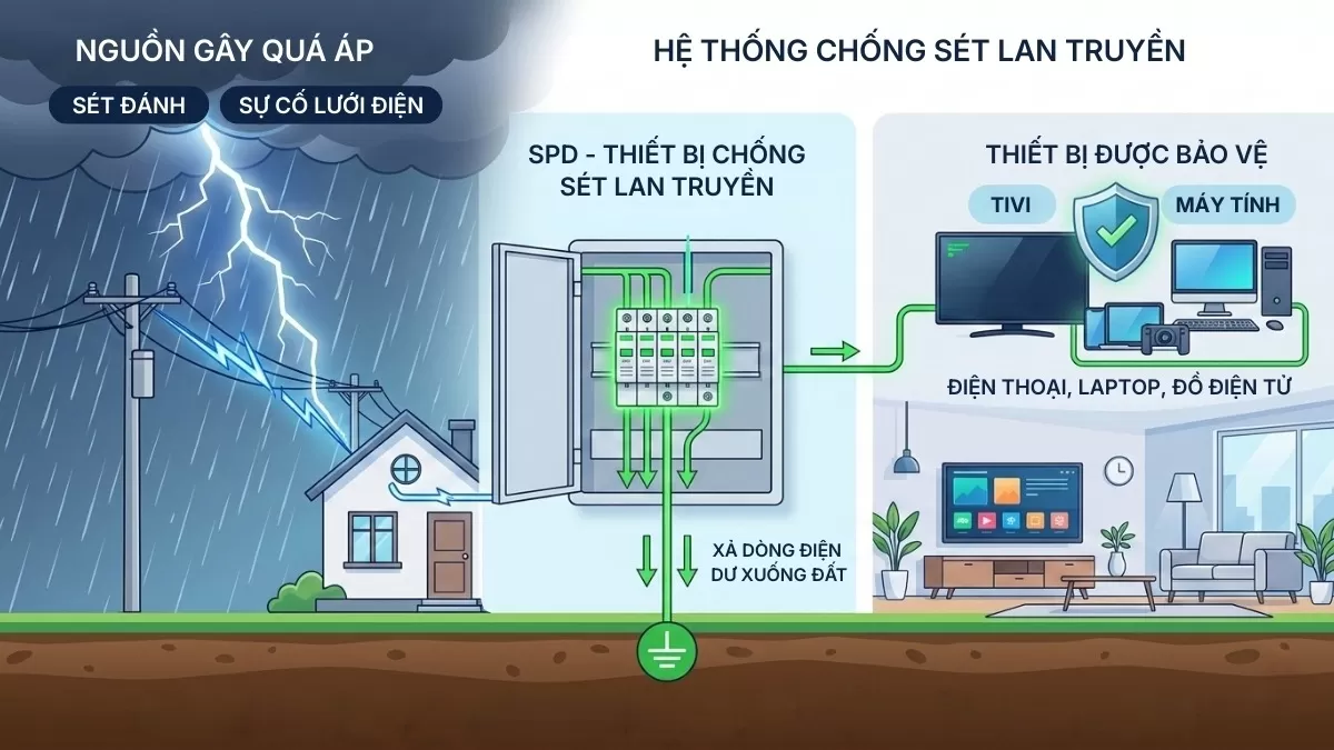 Lựa chọn chống sét lan truyền SPD chuẩn kỹ thuật – tiêu chuẩn – nhu cầu