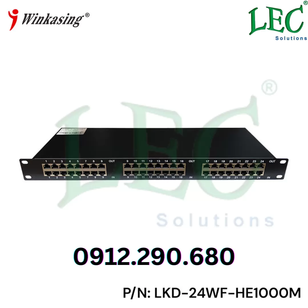 Thiết bị chống sét lan truyền 16 cổng Winkasing Gigabit 10/100/1000Mbps LKD-16WF-HE1000M