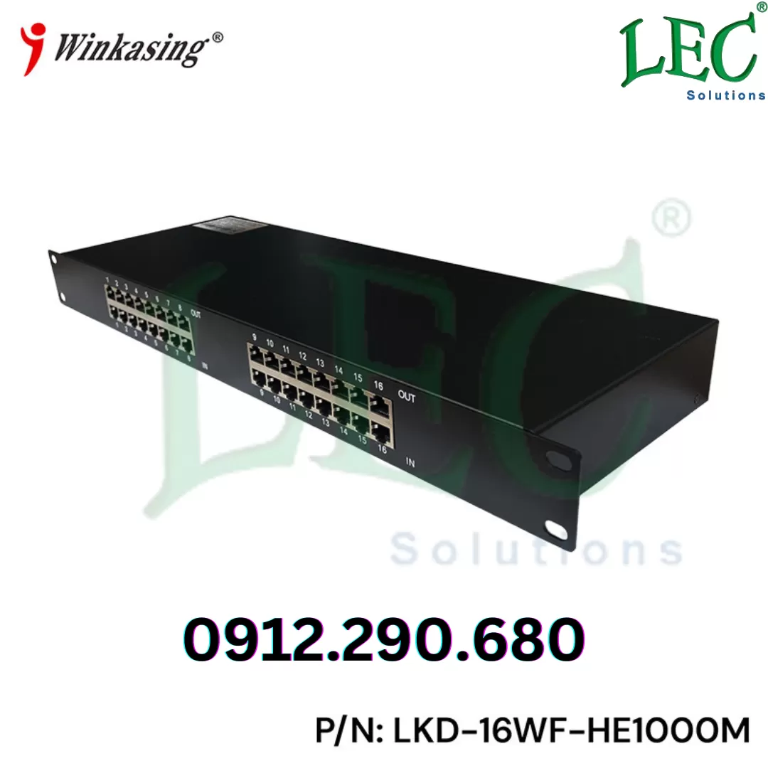 Thiết bị chống sét lan truyền mạng lan 24 kênh Winkasing gigabit LKD-24WF-HE1000M